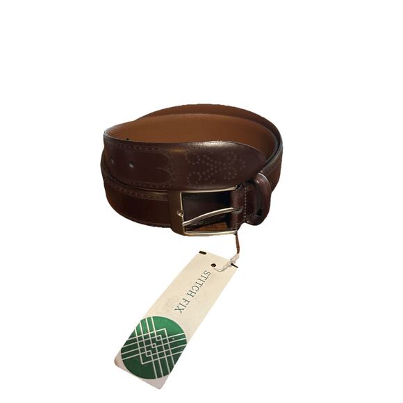 Boconi Leather Belt Men’s 32 “Antonio” Hand Crafted ITALY - Picture 2 of 4